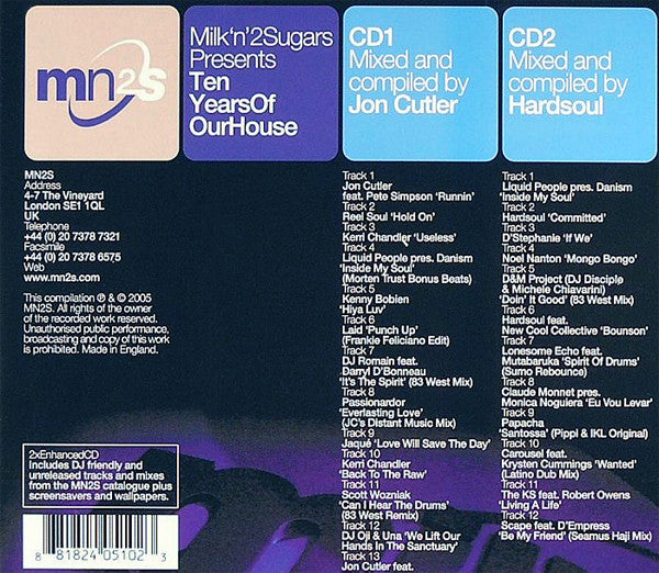 Various : Milk 'N' 2 Sugars Presents Ten Years Of Our House (2xCD, Comp, Enh, Mixed)