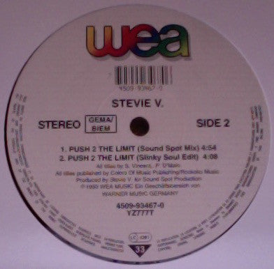 Adventures Of Stevie V. : Push 2 The Limit (12")