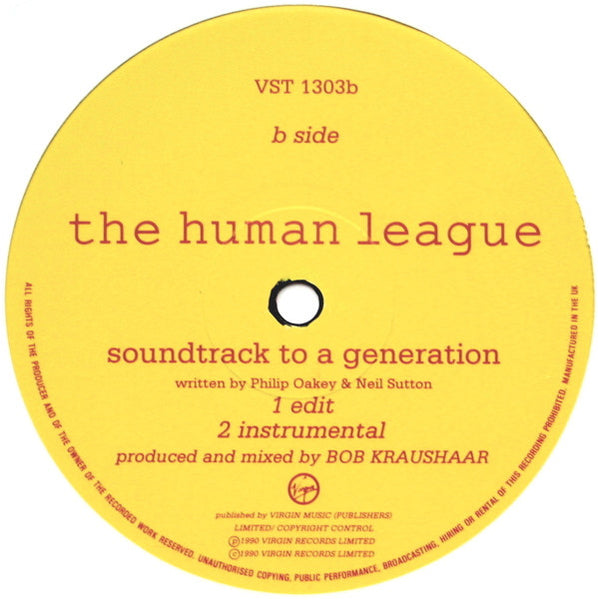 The Human League : Soundtrack To A Generation (12", Single)