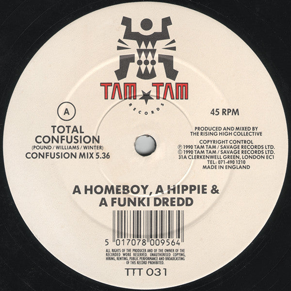 A Homeboy, A Hippie & A Funki Dredd : Total Confusion (12", Single)