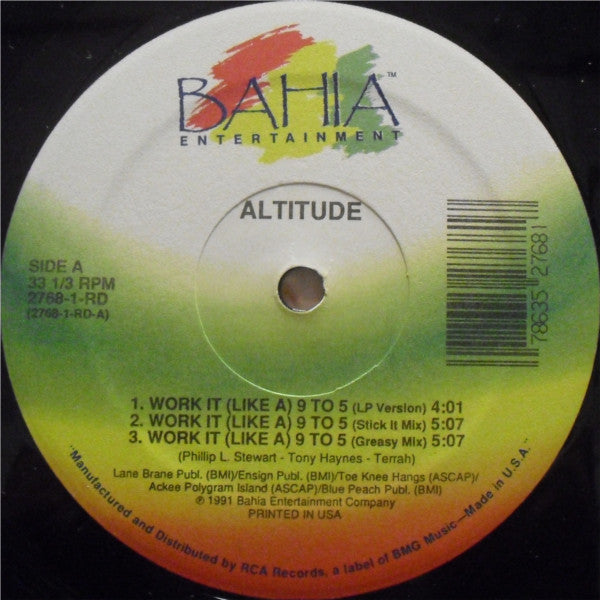 Altitude (3) : Work It (Like A) 9 To 5 (12")