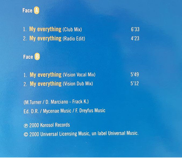 DMF Project Featuring Mandell Turner* : My Everything (12")