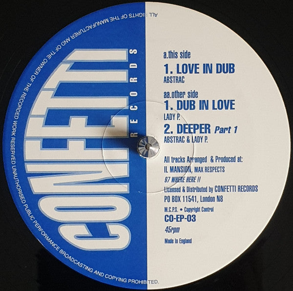 Abstrac & Lady Penelope : Love In Dub (12")