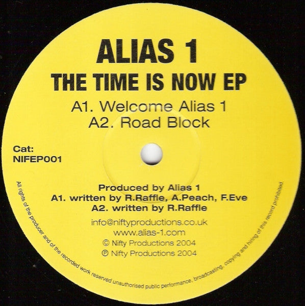 Alias 1 (2) : The Time Is Now EP (12", EP)