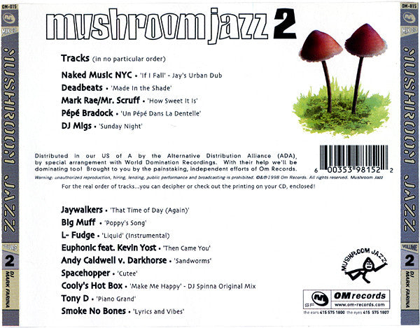DJ Mark Farina* : Mushroom Jazz 2 (CD, Comp, Mixed)