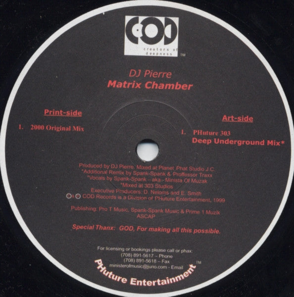 DJ Pierre : Matrix Chamber (12")