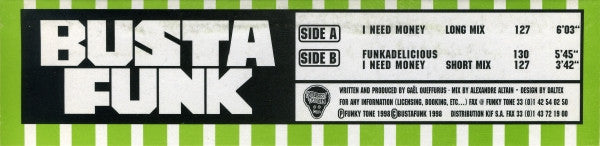 Busta Funk : I Need Money / Funkadelicious (12")