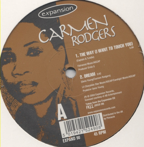 Carmen Rodgers : Free - Album Sampler (12", EP, Smplr)