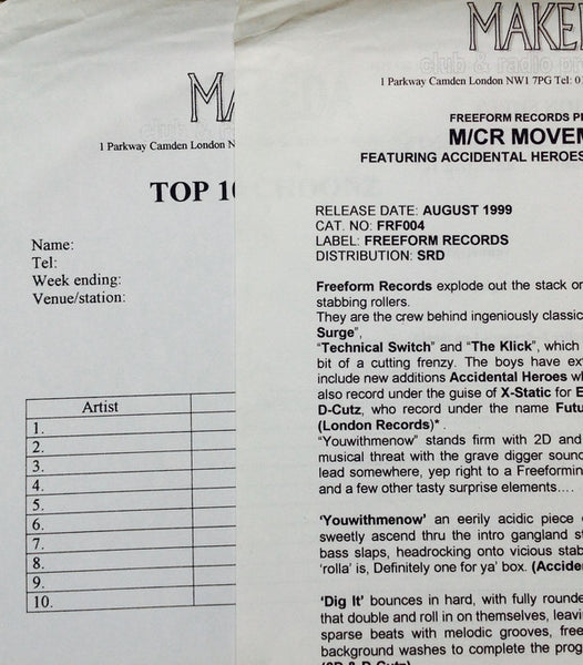 M/CR Movement : Youwithmenow / Dig It (12", Promo, W/Lbl)