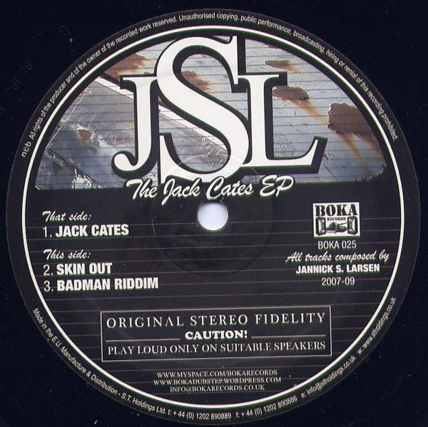 DJ JSL : The Jack Cates EP (12", EP)