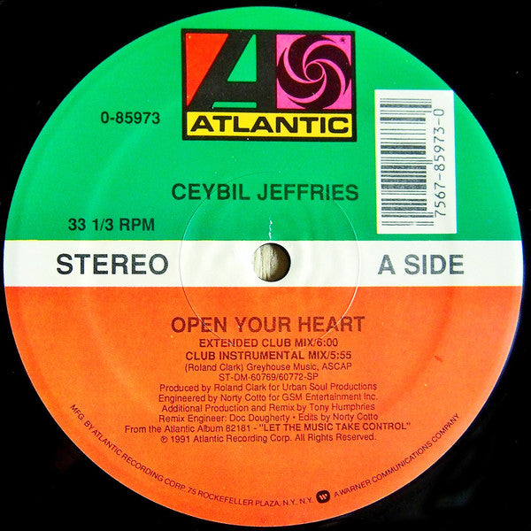 Ceybil Jefferies : Open Your Heart (12")