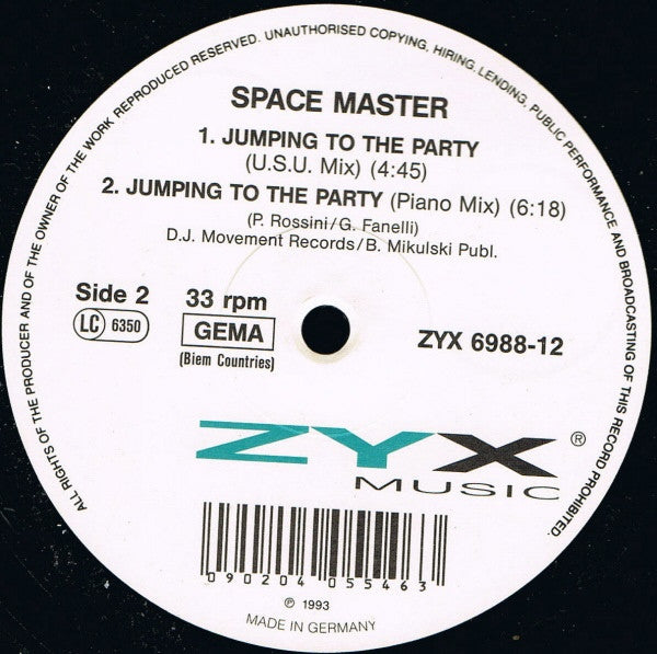 Space Master : Jumping To The Party (12")