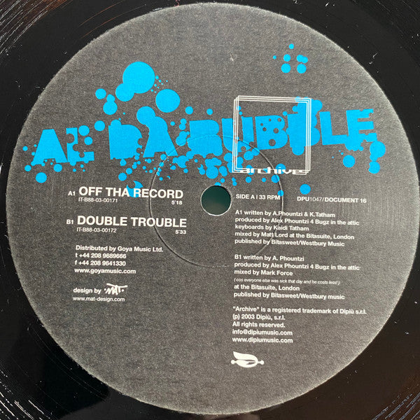 Al Da Bubble : Off Tha Record (10")