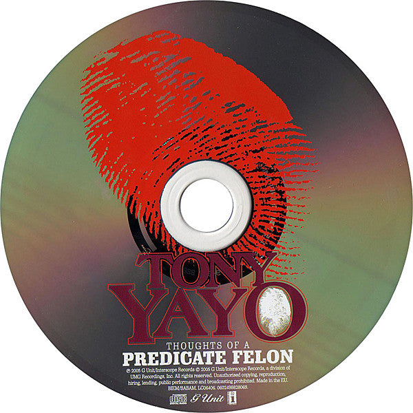 Tony Yayo : Thoughts Of A Predicate Felon (CD, Album)