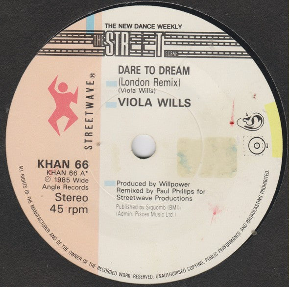 Viola Wills : Dare To Dream (7", Single)