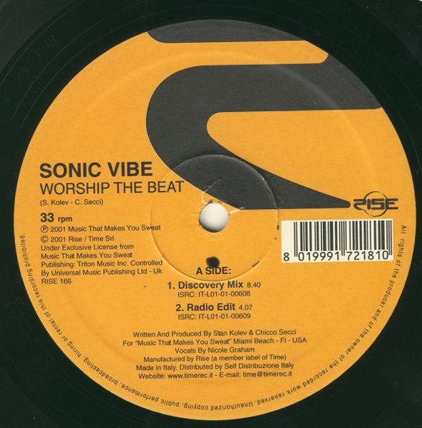 Sonic Vibe : Worship The Beat (12")