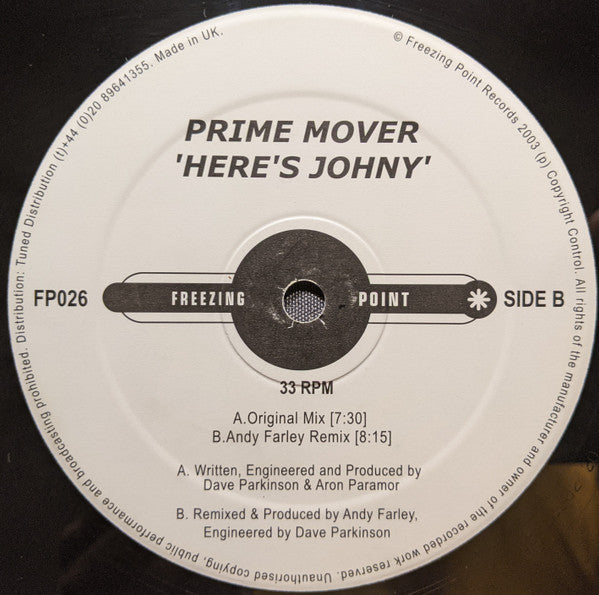 Prime Mover : Here's Johny (12")