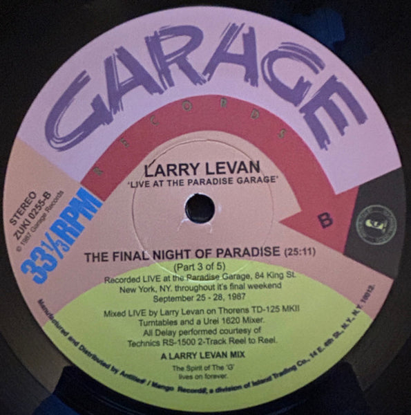 Larry Levan : The Final Nights Of Paradise Pt. 3/5 (LP, Mixed, RE, Unofficial)