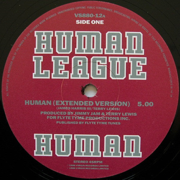 The Human League : Human (12", Single)