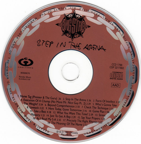 Gang Starr : Step In The Arena (CD, Album, RP)