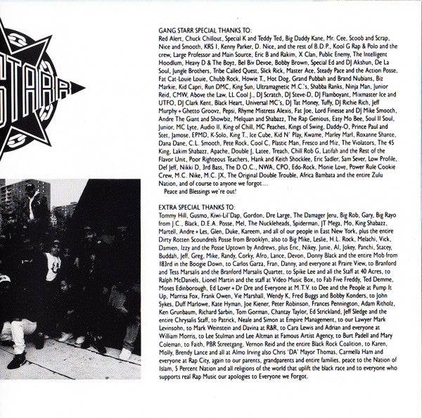 Gang Starr : Step In The Arena (CD, Album, RP)