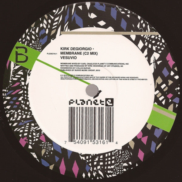 Kirk Degiorgio : Membrane (12")