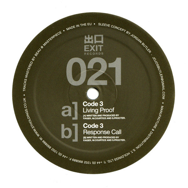 Code 3 (5) : Living Proof (12")