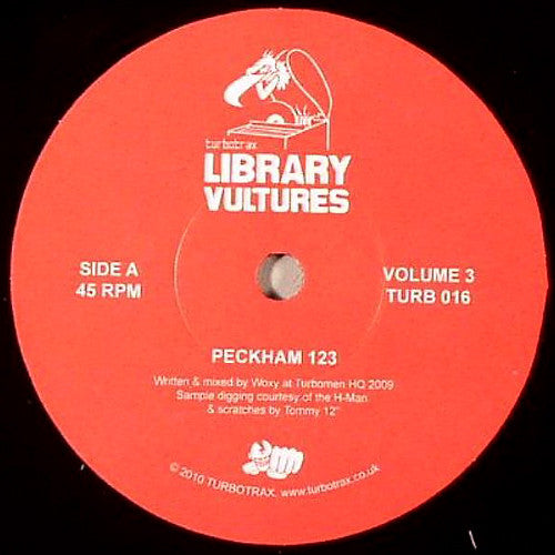 Library Vultures : Peckham 123 / Popcorn (Volume 3) (7")