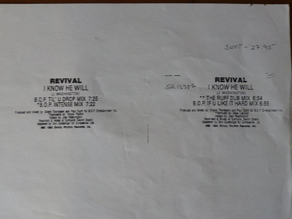 Revival : I Know He Will (12", TP)