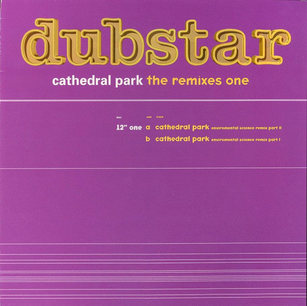 Dubstar (2) : Cathedral Park - The Remixes One (12", Promo)