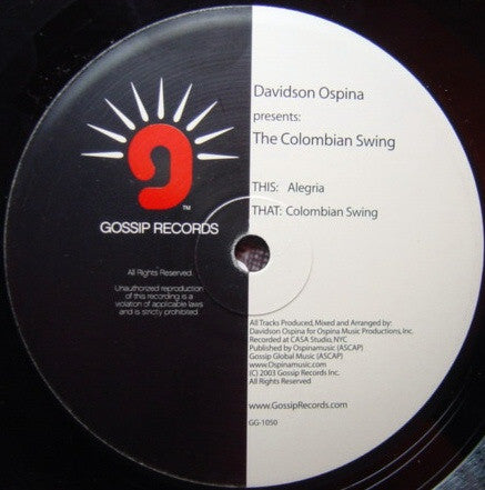 Davidson Ospina : Colombian Swing (12", Promo)