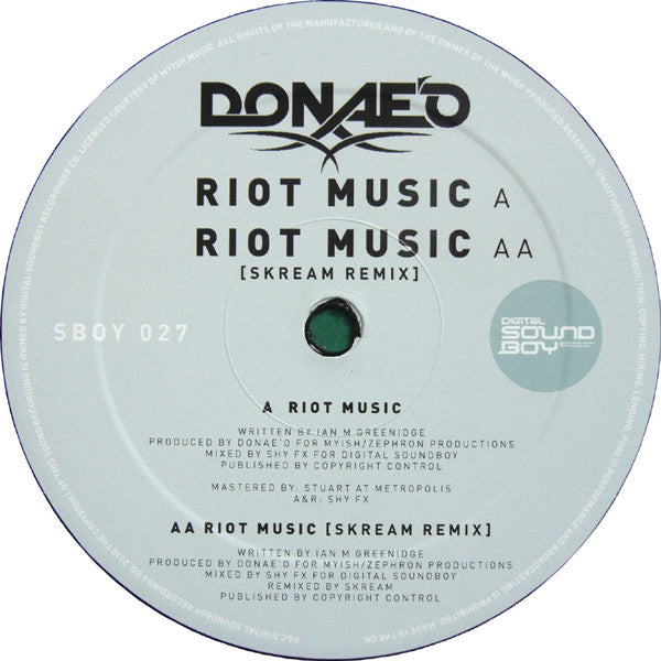 Donae'o : Riot Music (Remixes) (12")