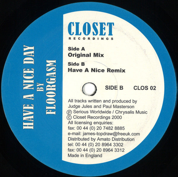 Floorgasm : Have A Nice Day (12")