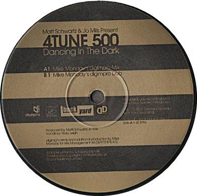 4Tune 500 : Dancing In The Dark (Mike Monday Mixes) (12", Promo)