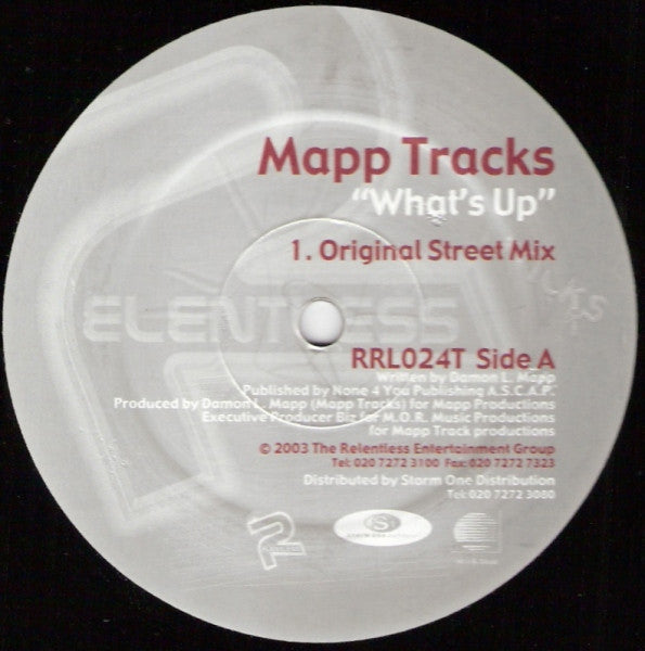 Mapp Tracks : What's Up / I Put It Down (12")