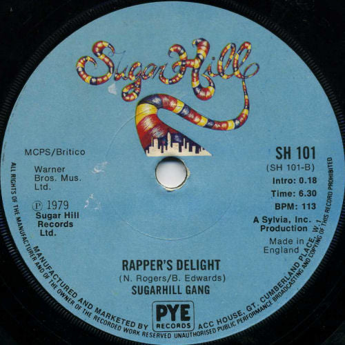 Sugarhill Gang : Rapper's Delight (7", Single, Sol)