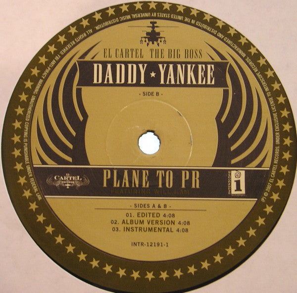 Daddy Yankee : Plane To PR (12", Promo)