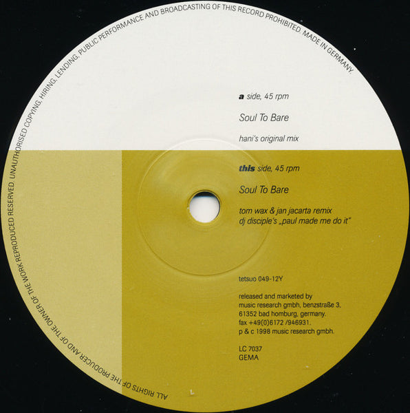 Joi Cardwell : Soul To Bare (The House Mixes) (Disk #2) (12", Ltd)