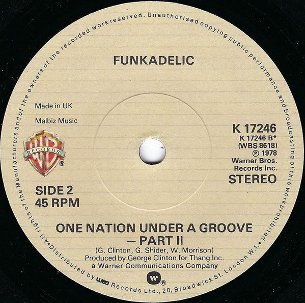 Funkadelic : One Nation Under A Groove (7", Single)