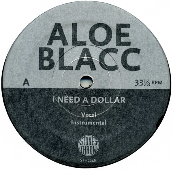 Aloe Blacc : I Need A Dollar / Take Me Back (12")