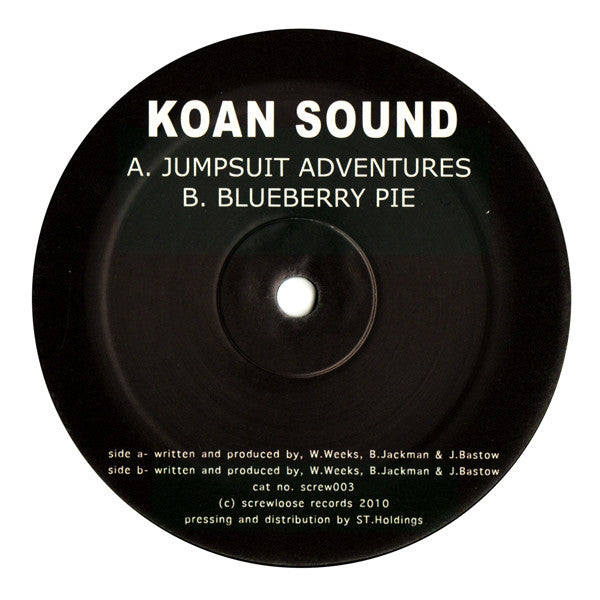 KOAN Sound : Jumpsuit Adventures / Blueberry Pie (12")