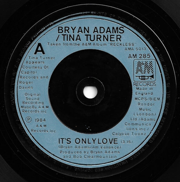 Bryan Adams / Tina Turner : It's Only Love (7", Single)