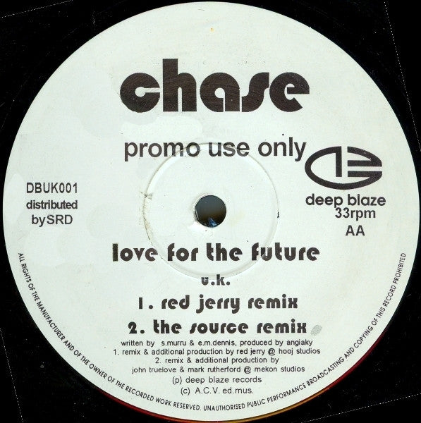 Chase : Love For The Future (12", Promo)