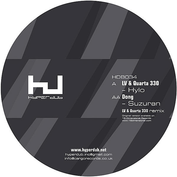 L.V. (2) & Quarta330 / Dong (2) : Hylo / Suzuran (LV & Quarta 330 Remix) (12")