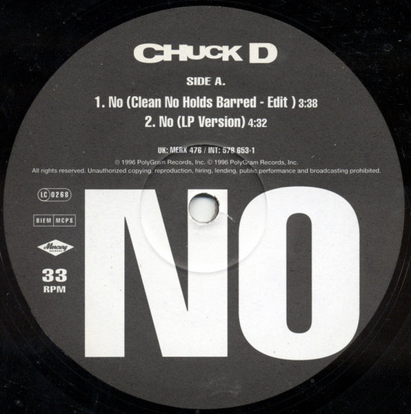 Chuck D : No (12")