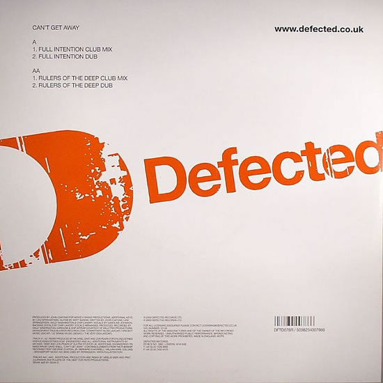 Mood II Swing : Can't Get Away (Remixes) (12")