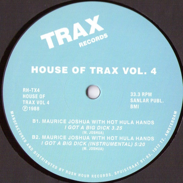 Blackman (4) / Maurice Joshua With Hula : House Of Trax Vol. 4 (12", RE, RM)