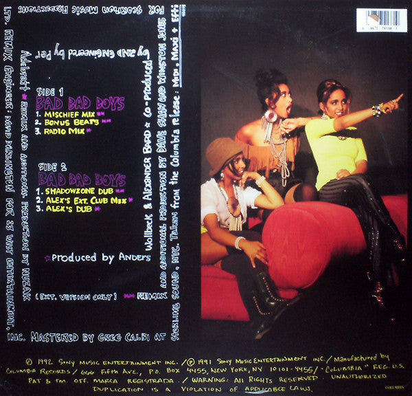 Midi Maxi & Efti* : Bad Bad Boys (12", Maxi)