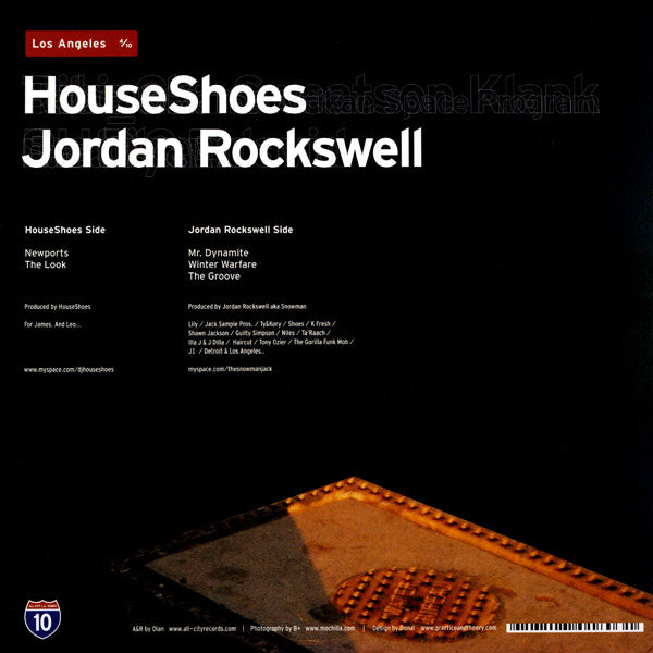 House Shoes / Jordan Rockswell : Los Angeles 4/10 (10")