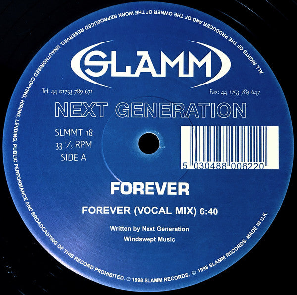 Next Generation (6) : Forever (12")